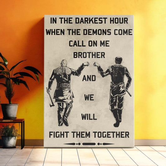 Viking Wall Art - Viking Poster - Viking Canvas - Call On Me Brother - VK016 - Vertical Poster - Vertical Canvas