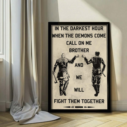 Viking Wall Art - Viking Poster - Viking Canvas - Call On Me Brother - VK016 - Vertical Poster - Vertical Canvas