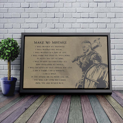Viking Wall Art - Viking Poster - Viking Canvas - Make No Mistake - Ragnar Lodbrok - VK020 - Horizontal Poster - Horizontal Canvas