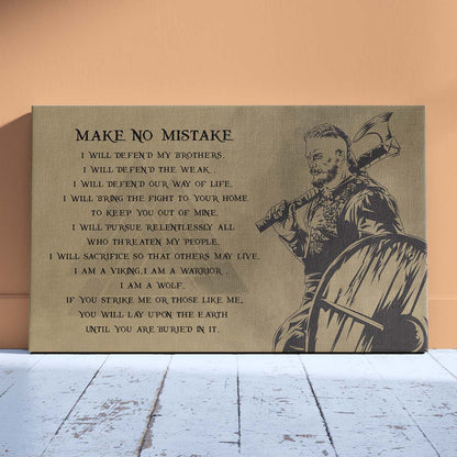 Viking Wall Art - Viking Poster - Viking Canvas - Make No Mistake - Ragnar Lodbrok - VK020 - Horizontal Poster - Horizontal Canvas