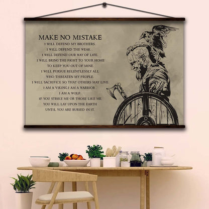 Viking Wall Art - Viking Poster - Viking Canvas - Make No Mistake - Ragnar Lodbrok - VK041 - Horizontal Poster - Horizontal Canvas