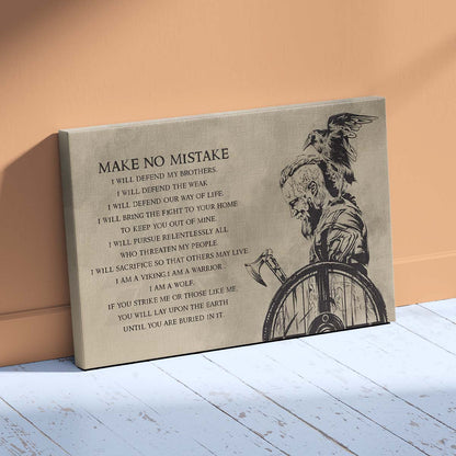 Viking Wall Art - Viking Poster - Viking Canvas - Make No Mistake - Ragnar Lodbrok - VK041 - Horizontal Poster - Horizontal Canvas