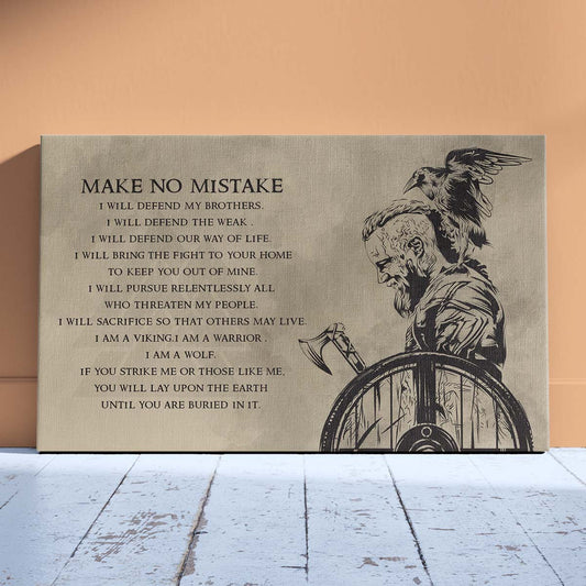 Viking Wall Art - Viking Poster - Viking Canvas - Make No Mistake - Ragnar Lodbrok - VK041 - Horizontal Poster - Horizontal Canvas