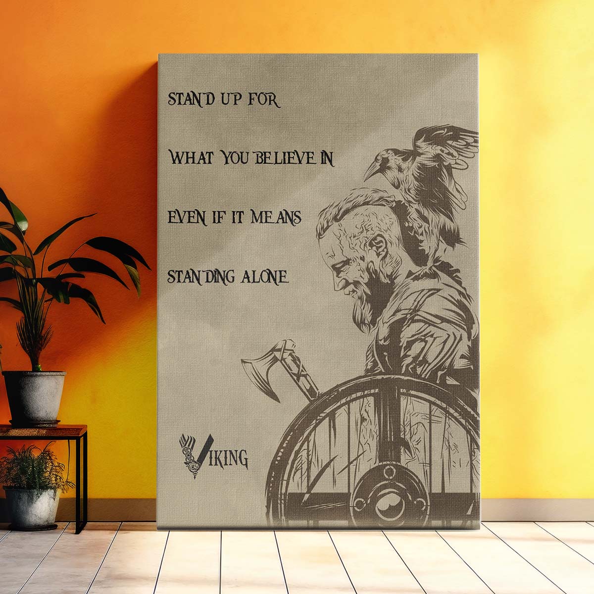 Viking Wall Art - Viking Poster - Viking Canvas - Standing Alone - Ragnar Lothbrok - VK049 - Vertical Poster - Vertical Canvas