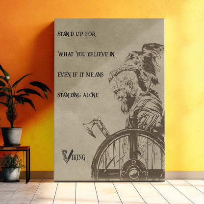 Viking Wall Art - Viking Poster - Viking Canvas - Standing Alone - Ragnar Lothbrok - VK049 - Vertical Poster - Vertical Canvas