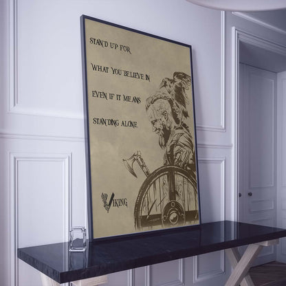 Viking Wall Art - Viking Poster - Viking Canvas - Standing Alone - Ragnar Lothbrok - VK049 - Vertical Poster - Vertical Canvas