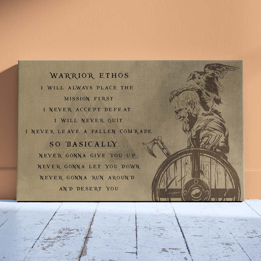 Viking Wall Art - Viking Poster - Viking Canvas - Warrior Ethos - Ragnar Lodbrok - VK010 - Horizontal Poster - Horizontal Canvas