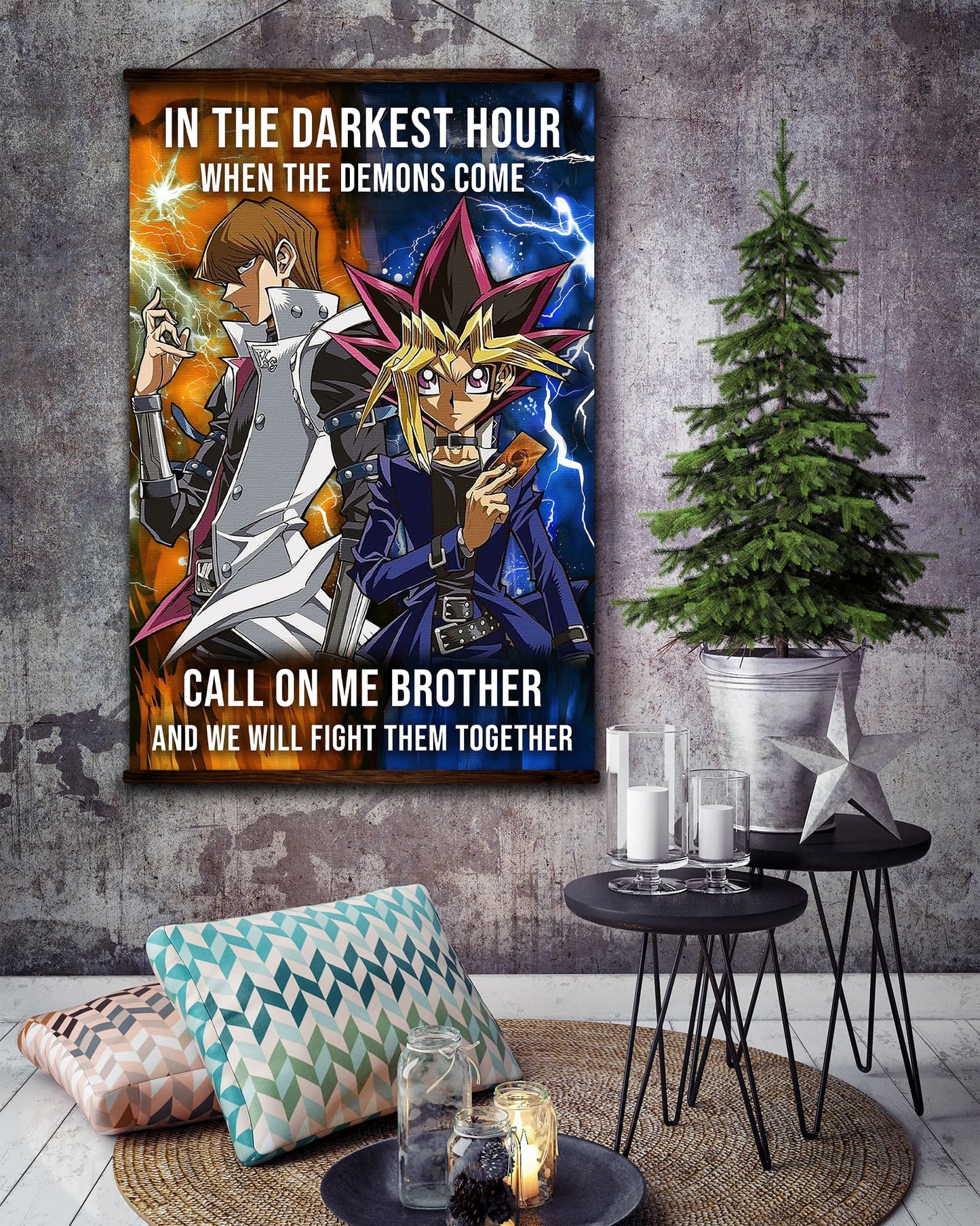 YO001 - Call On Me Brother - Yugi Mutou - Seto Kaiba - Yu-Gi-Oh - YugiOh Poster - YugiOh Canvas - Vertical Poster - Vertical Canvas