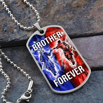 Samurai - Brother Forever - Bushido - Katana - Ronin - Miyamoto Musashi - Military Ball Chain - Luxury Dog Tag