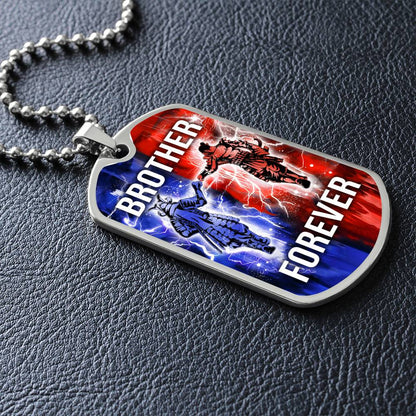 Samurai - Brother Forever - Bushido - Katana - Ronin - Miyamoto Musashi - Military Ball Chain - Luxury Dog Tag