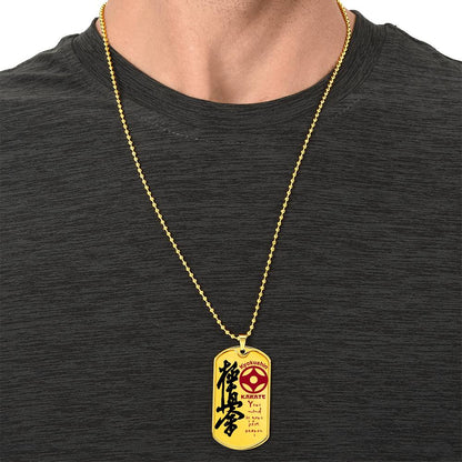 Karate - Your Mind Is Your Best Weapon - Kyokushin Karate - Karate Dog Tag - Military Ball Chain - Luxury Dog Tag
