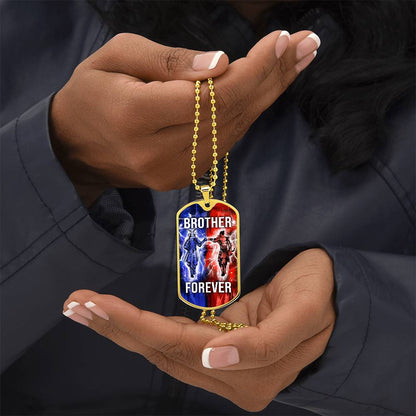 Samurai - Brother Forever - Bushido - Katana - Ronin - Miyamoto Musashi - Military Ball Chain - Luxury Dog Tag