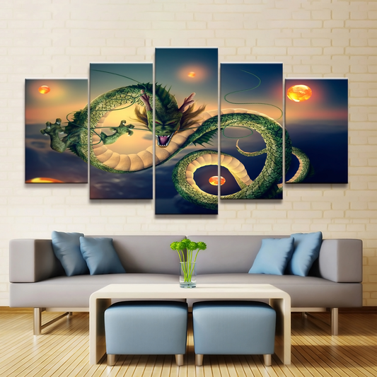 Dragon Ball - 5 Pieces Wall Art - Shenlong - Dragon Ball Poster - Dragon Ball Canvas