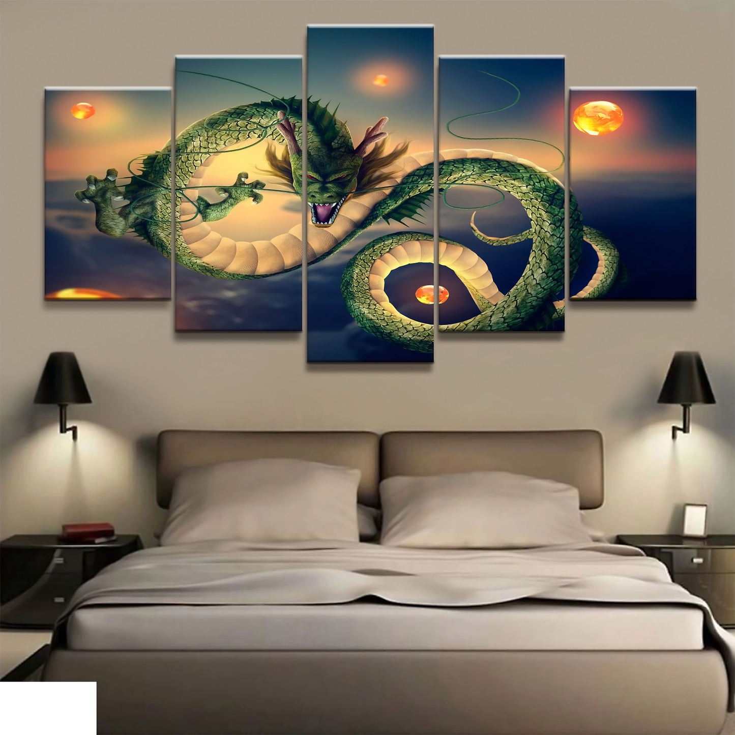 Dragon Ball - 5 Pieces Wall Art - Shenlong - Dragon Ball Poster - Dragon Ball Canvas