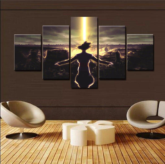 Dragon Ball - 5 Pieces Wall Art - Black Goku - Dragon Ball Poster - Dragon Ball Canvas