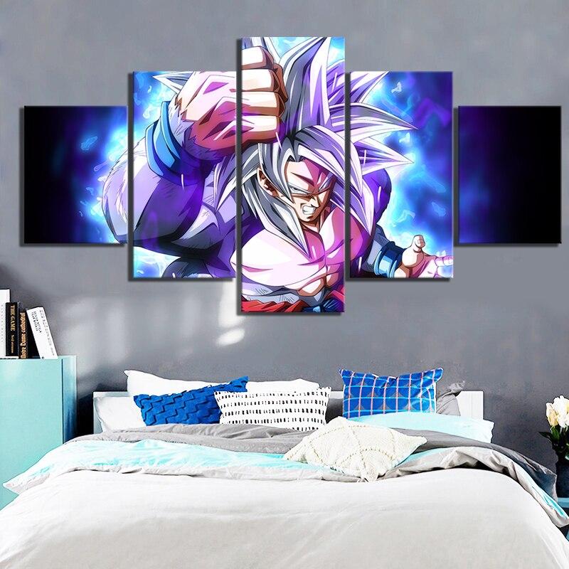 Dragon Ball - 5 Pieces Wall Art - Goku - Super Saiyan 4 - Dragon Ball Poster - Dragon Ball Canvas