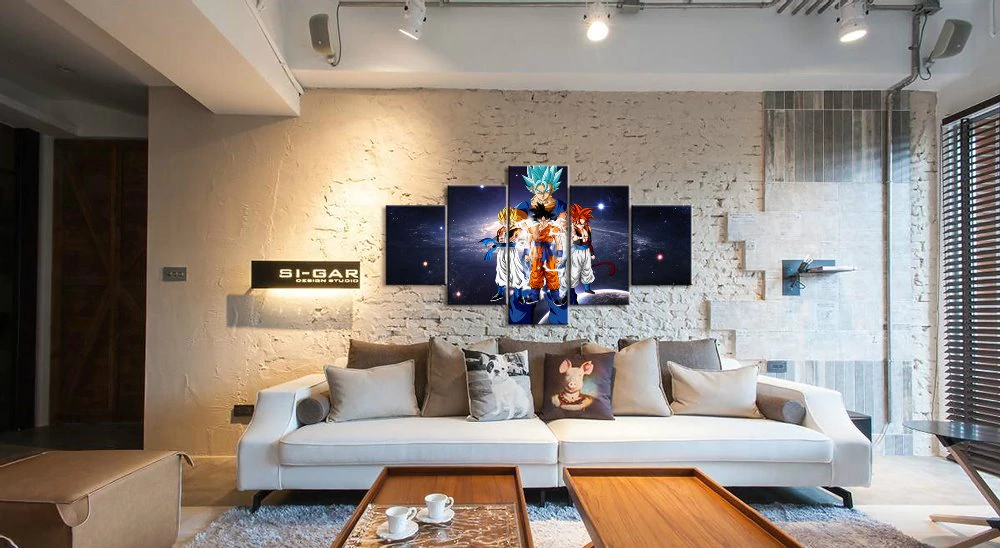 Dragon Ball - 5 Pieces Wall Art - Goku - Super Saiyan Blue - Super Saiyan - Mastered Ultra Instinct- Dragon Ball Poster - Dragon Ball Canvas