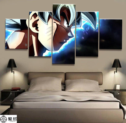 Dragon Ball - 5 Pieces Wall Art - Mastered Ultra Instinct Goku - Dragon Ball Poster - Dragon Ball Canvas
