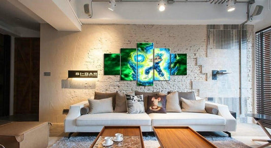 Dragon Ball - 5 Pieces Wall Art - Vegeto - Super Saiyan Blue - Dragon Ball Poster - Dragon Ball Canvas