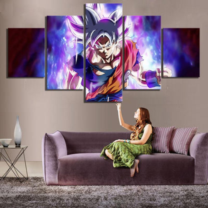 Dragon Ball - 5 Pieces Wall Art - Mastered Ultra Instinct Goku - Dragon Ball Poster - Dragon Ball Canvas