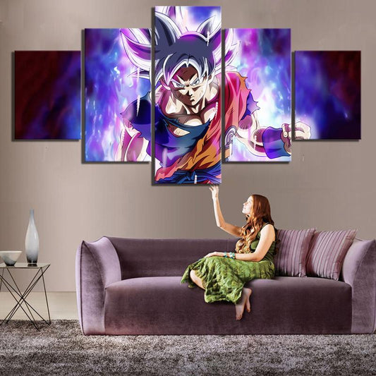 Dragon Ball - 5 Pieces Wall Art - Mastered Ultra Instinct Goku - Dragon Ball Poster - Dragon Ball Canvas
