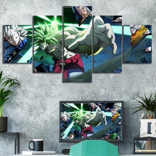 Dragon Ball - 5 Pieces Wall Art - Broly - Vegeta - Goku - Trunks - Dragon Ball Poster - Dragon Ball Canvas