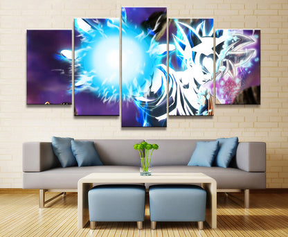 Dragon Ball - 5 Pieces Wall Art - Mastered Ultra Instinct Goku - Dragon Ball Poster - Dragon Ball Canvas