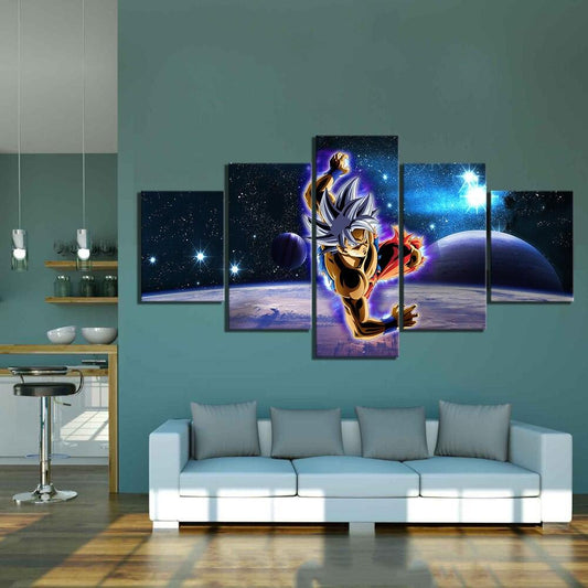 Dragon Ball - 5 Pieces Wall Art - Mastered Ultra Instinct Goku - Dragon Ball Poster - Dragon Ball Canvas